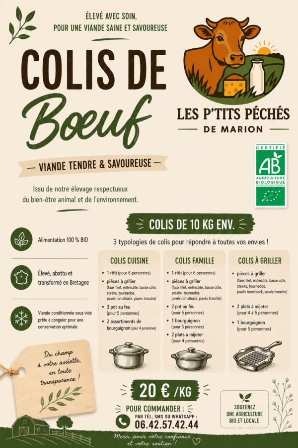 Colis de boeuf (~ 10 kg)
